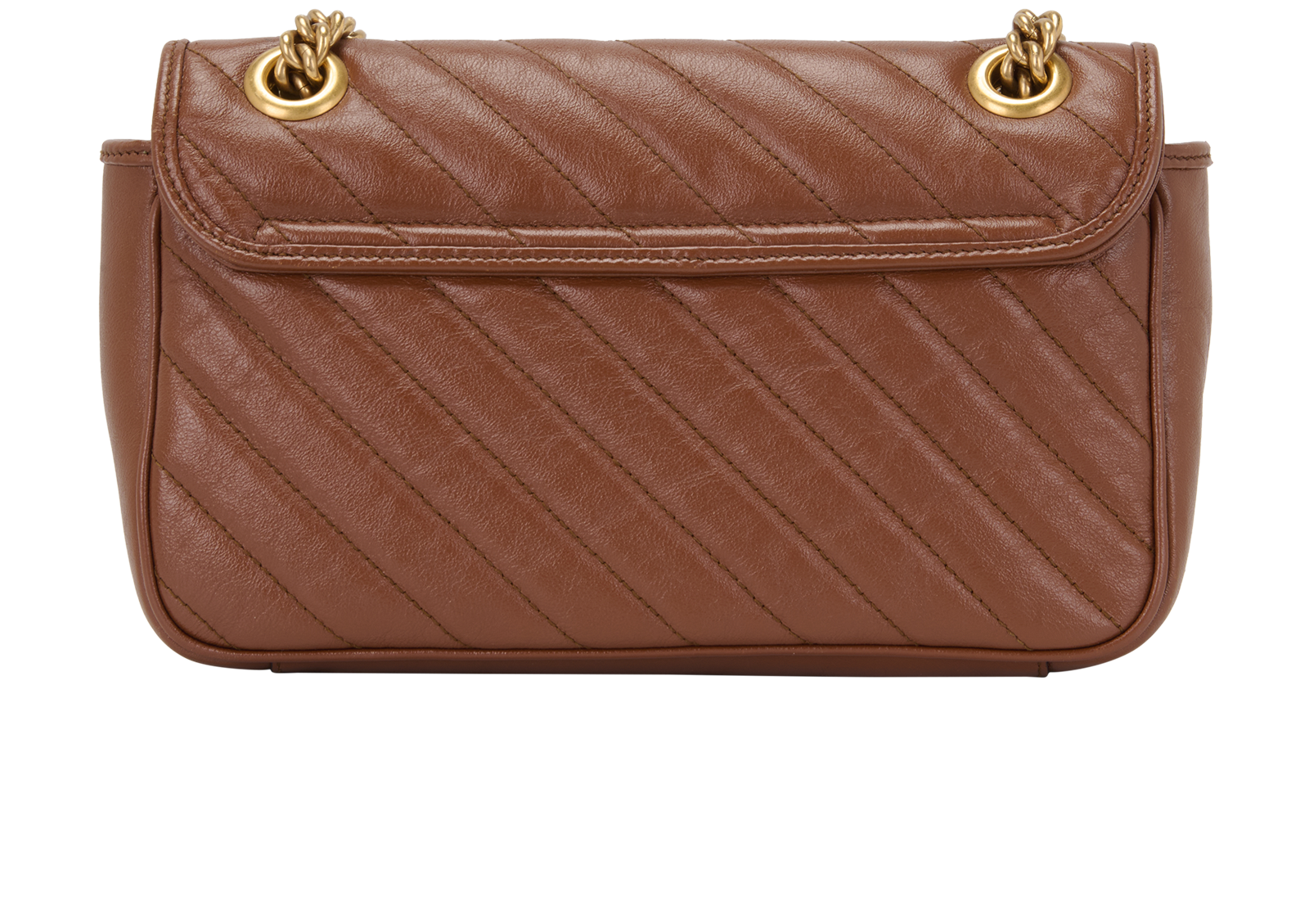 GG Marmont Shoulder, &pound;650, Handbags, Brown, Leather, Back view